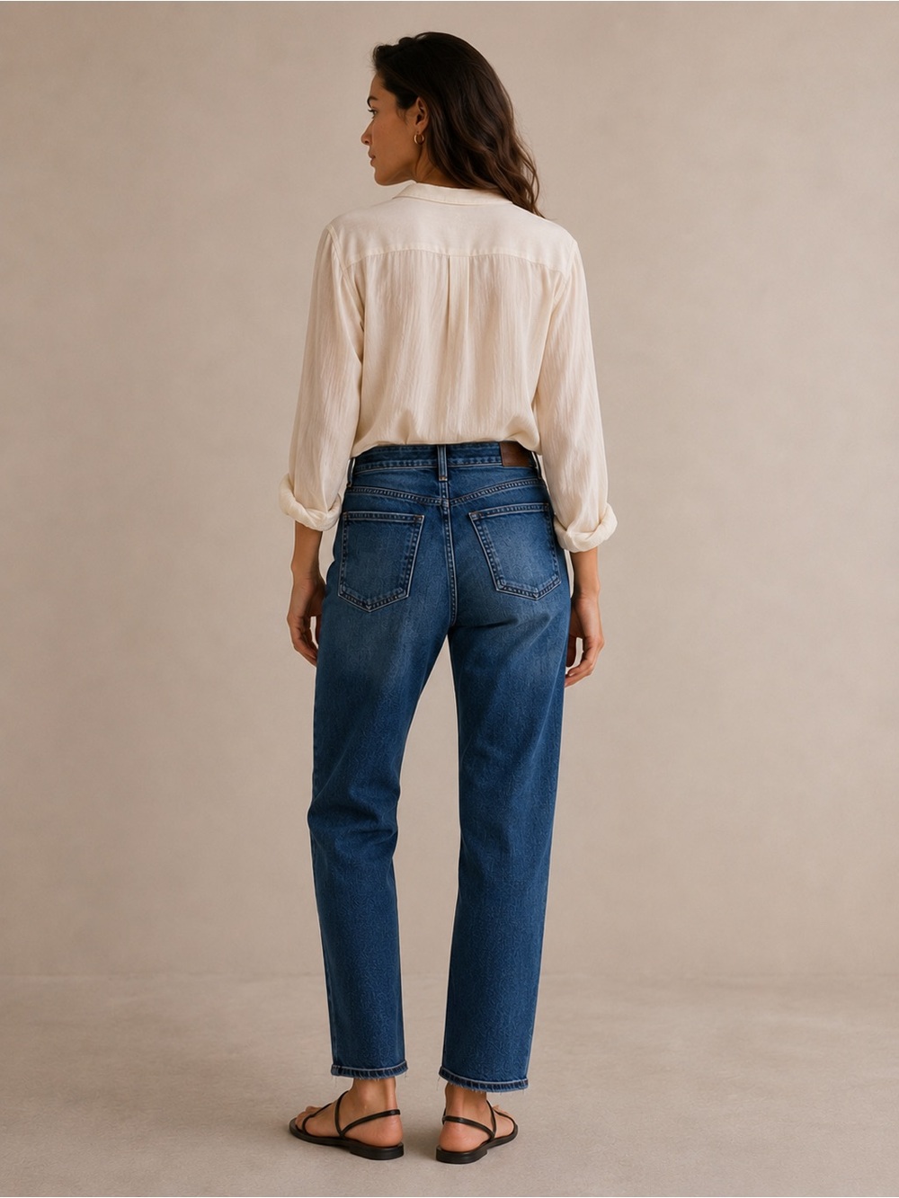 Kut from the Kloth Straight-Leg Catherine Boyfriend Jeans in Indigo Size 12 - Picture 2 of 7